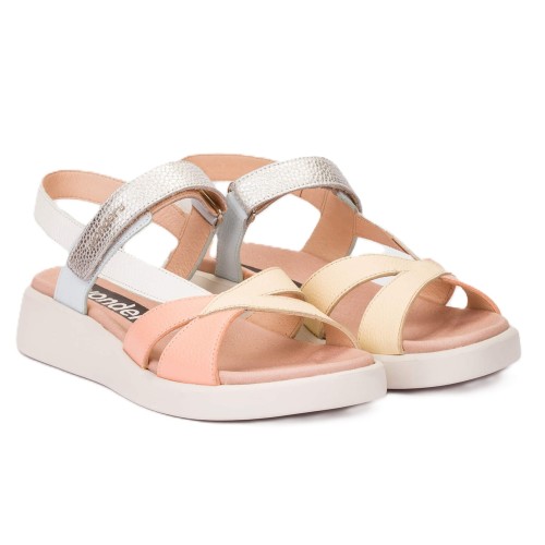 SANDAŁY WONDERS C-6552 MELON VANILA